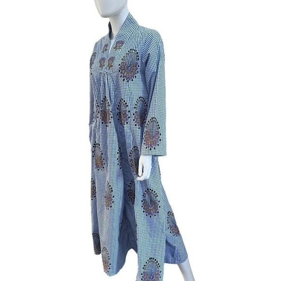 Cotton Hand Block Print Floral Dress - Picture 5 of 13